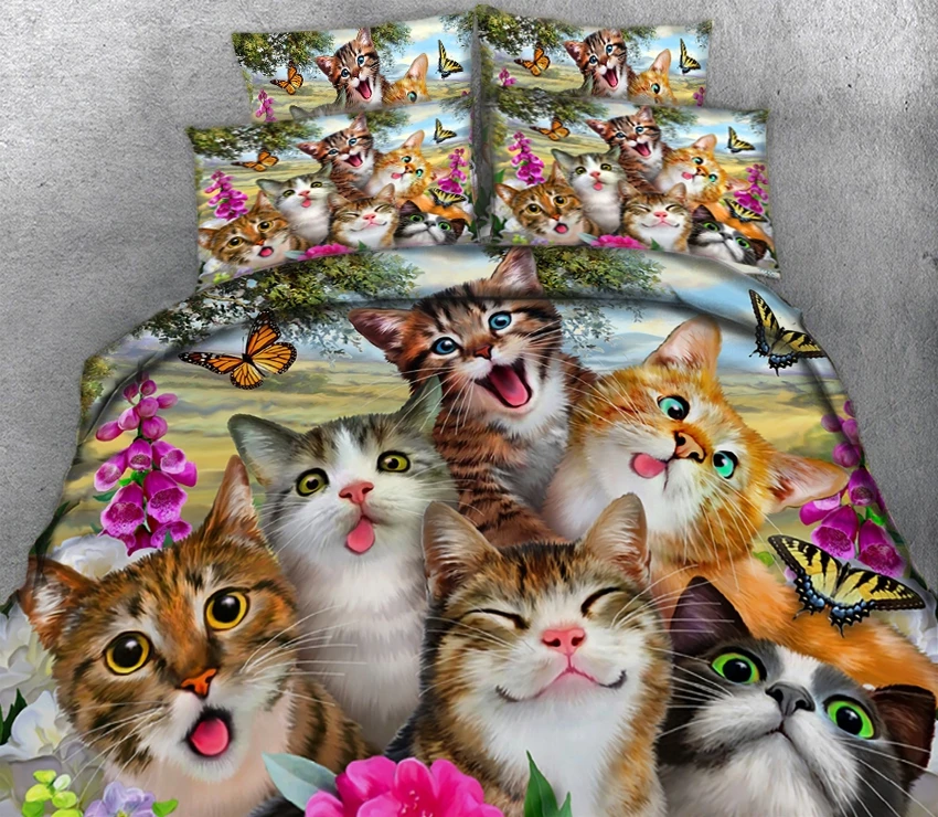 Cats 3D bedding sets bedsheet Duvet Pillowcase bed cover Twin king Queen California king Bed Linen Textiles
Cats 3D bedding sets bedsheet Duvet Pillowcase bed cover Twin king Queen California king Bed Linen Textiles