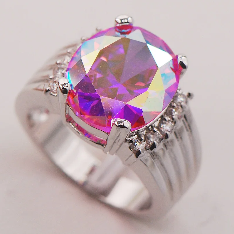 Rose Rainbow Crystal Zircon White Crystal Zircon Women 925 Sterling Silver Ring F747 Size 6 7 8 9 10
Rose Rainbow Crystal Zircon White Crystal Zircon Women 925 Sterling Silver Ring F747 Size 6 7 8 9 10