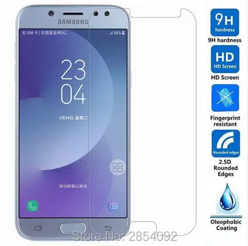 Для Samsung Galaxy J5 2017 закаленное стекло 9H Передняя защитная пленка Взрывозащищенная