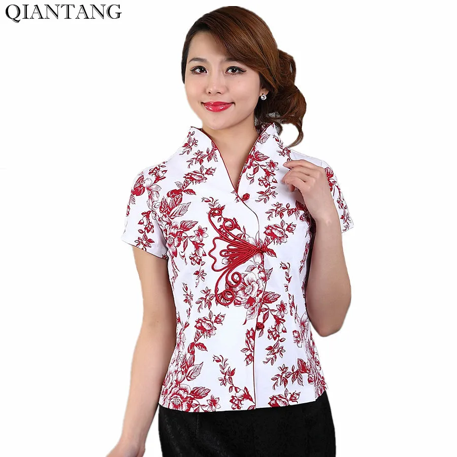 Hot Sale Red Traditional Chinese Blouse Women Cotton Shirt Top V-Neck Short Sleeves Clothing Size S M L XL XXL XXXL Mnys00B
Hot Sale Red Traditional Chinese Blouse Women Cotton Shirt Top V-Neck Short Sleeves Clothing Size S M L XL XXL XXXL Mnys00B
