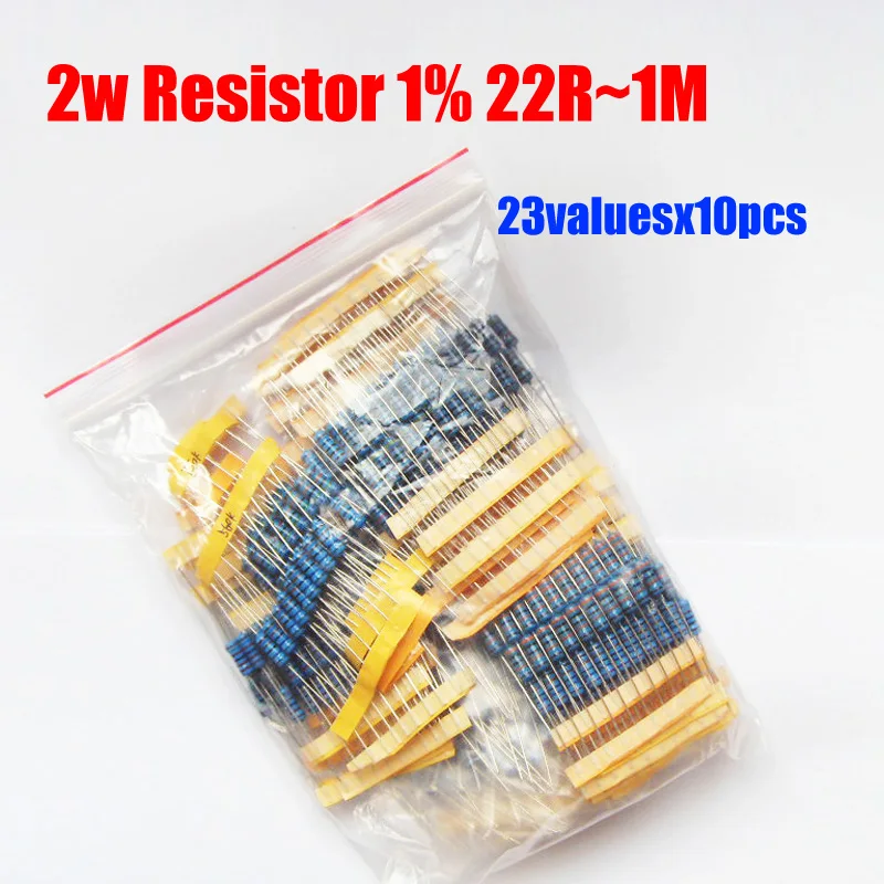 Резистор 2 Вт 23 значения X 10 шт. = 230 шт. 22R ~ 1M Металлический пленочный Резистор Комплект, резистор в упаковке для DIY
Резистор 2 Вт 23 значения X 10 шт. = 230 шт. 22R ~ 1M Металлический пленочный Резистор Комплект, резистор в упаковке для DIY