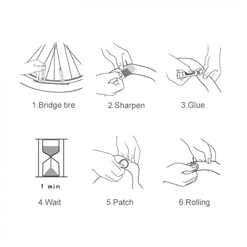 High Quality Lightweight Bicycle Tire Repair Tool Portable Kits Accessories with Patch Crowbar Cement Transparent Box
High Quality Lightweight Bicycle Tire Repair Tool Portable Kits Accessories with Patch Crowbar Cement Transparent Box