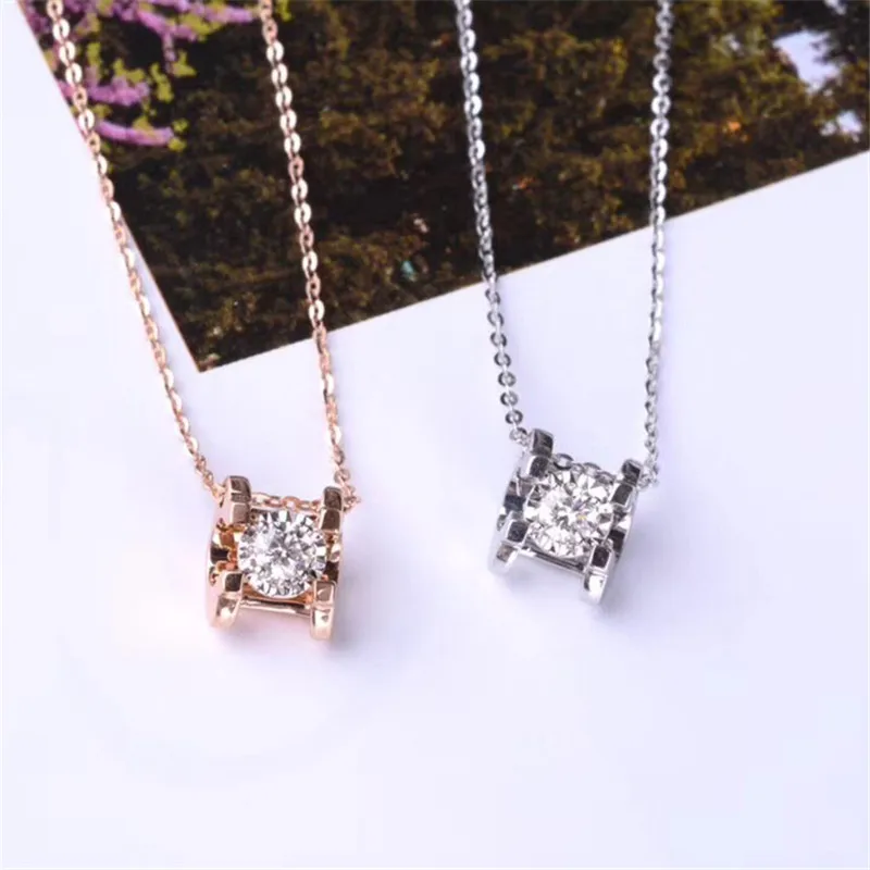 Aazuo 100% 18K Rose Gold White Gold Real Diamond Four Craw Pendent Necklace For Women Engagement Wedding Au750
Aazuo 100% 18K Rose Gold White Gold Real Diamond Four Craw Pendent Necklace For Women Engagement Wedding Au750