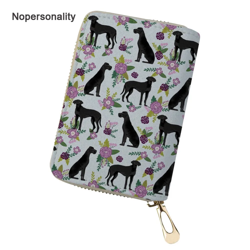 Nopersonality Floral Great Dane Leather Business ID Card Wallet for Women Zipper Organizer Female Ladies Credit Card Holders
Nopersonality Floral Great Dane Leather Business ID Card Wallet for Women Zipper Organizer Female Ladies Credit Card Holders