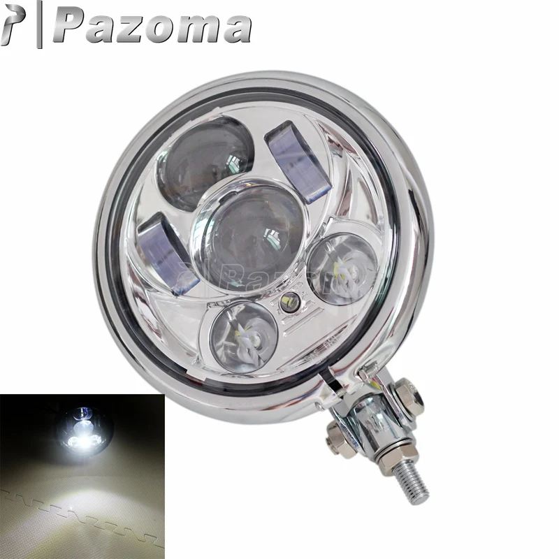 Pazoma хром 5,75 "5 3/4 светодиодный налобный фонарь фара проектор DRL для Harley Bobber Chopper Cafe Racer
Pazoma хром 5,75 "5 3/4 светодиодный налобный фонарь фара проектор DRL для Harley Bobber Chopper Cafe Racer