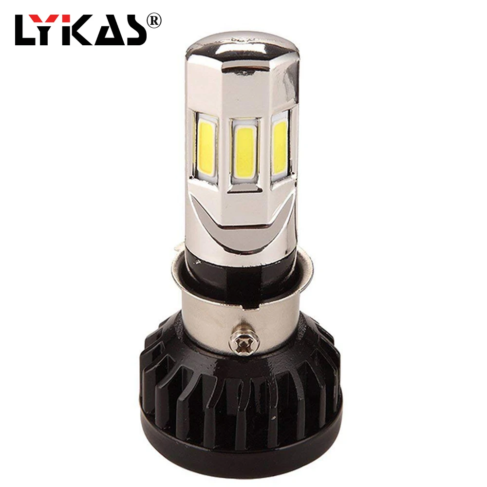 LYKAS H4 светодиодный фара для мотоцикла 35 Вт H6 BA20D P15D HS1 Универсальный фонарь 3500LM