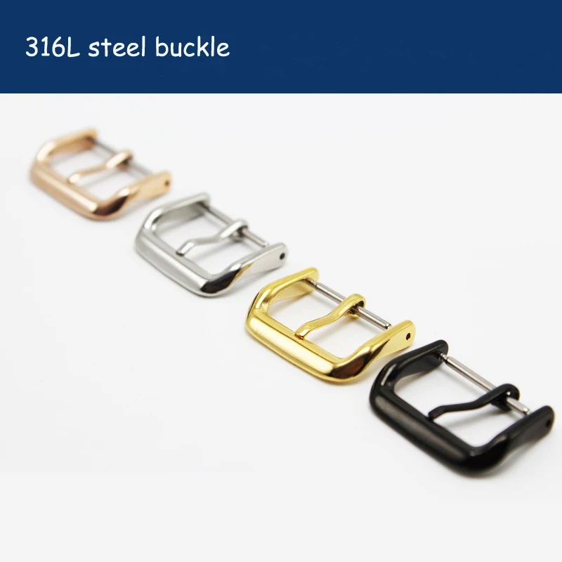 20pcs/lot Watch Buckle 16mm 18mm 20mm 22mm Silver Gold Black Stainless Steel Watchband Clasp Buckles Wristwatch Repair Tool | Наручные