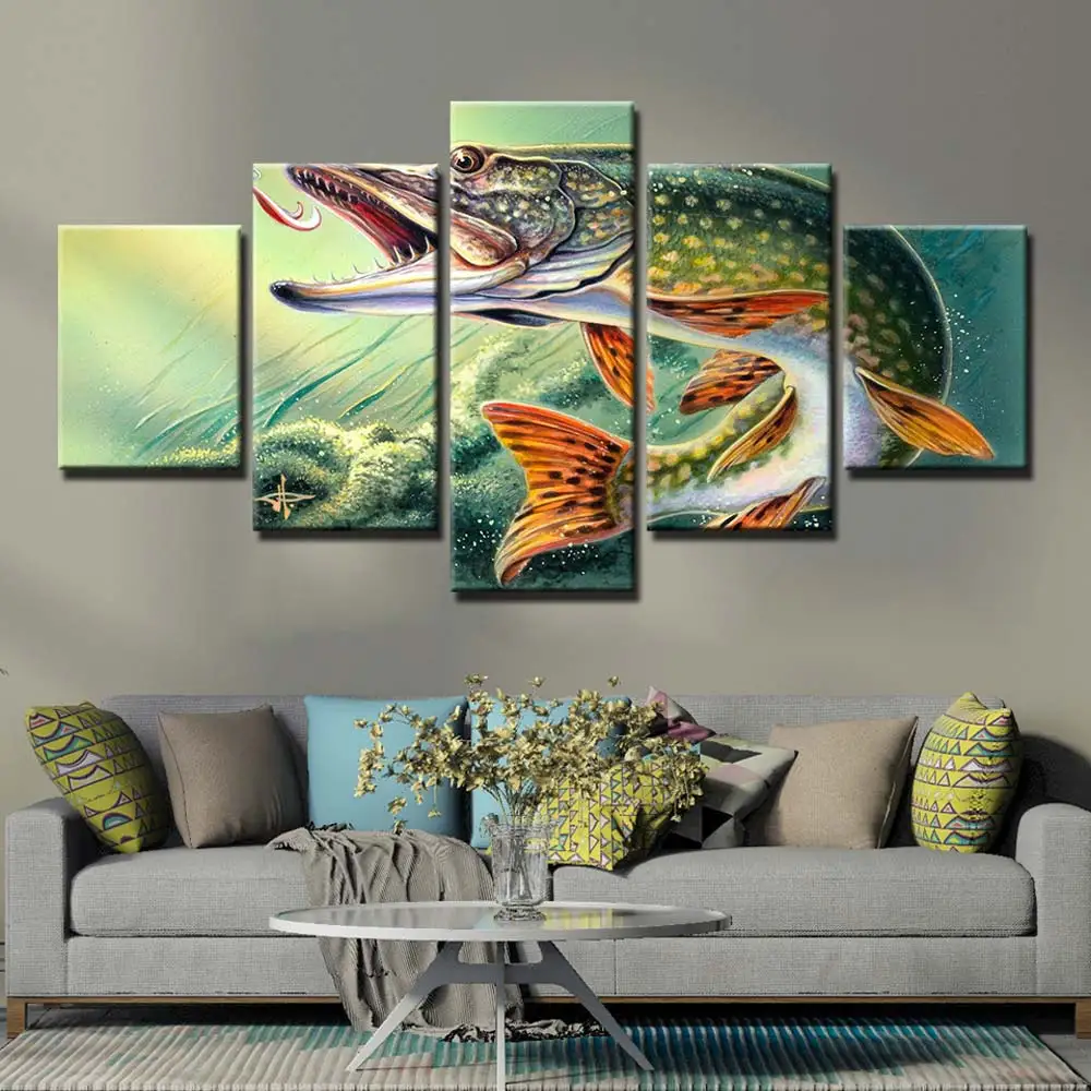 Canvas Wall Art HD Prints 5 Pieces Large Colorful Fish Painting Animal Poster for Living Room Home Decoration Artwork F2493
Canvas Wall Art HD Prints 5 Pieces Large Colorful Fish Painting Animal Poster for Living Room Home Decoration Artwork F2493