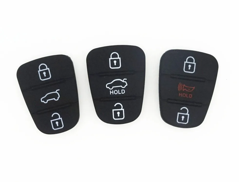 Новый резиновый коврик 3 кнопки Удаленное Shell для hyundai i30 i35 Solaris picanto ключи от