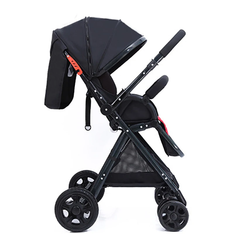 

Babyfond Light baby Umbrella Stroller High Landscape Two-way Baby Pram Four-wheel Shock Fold Kid Carriage Send 8 gifts