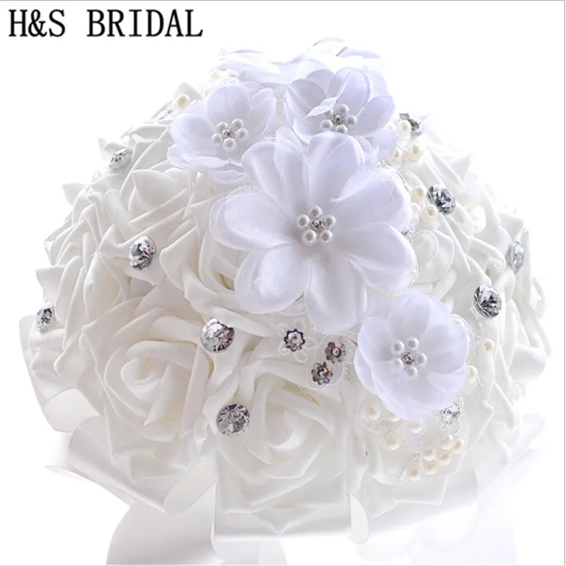 Beautiful White Bridal Bridesmaid Flower wedding bouquet artificial flower rose bouquet Pearls Lace Crystal bridal bouquets
Beautiful White Bridal Bridesmaid Flower wedding bouquet artificial flower rose bouquet Pearls Lace Crystal bridal bouquets