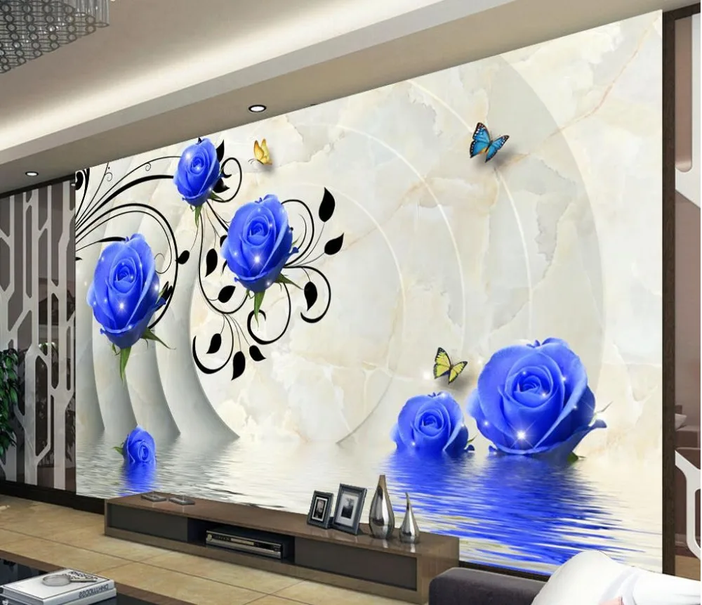 3D Blue Rose backdrop mural 3d wallpaper flower 3d room wallpaper landscape Home Decoration
3D Blue Rose backdrop mural 3d wallpaper flower 3d room wallpaper landscape Home Decoration