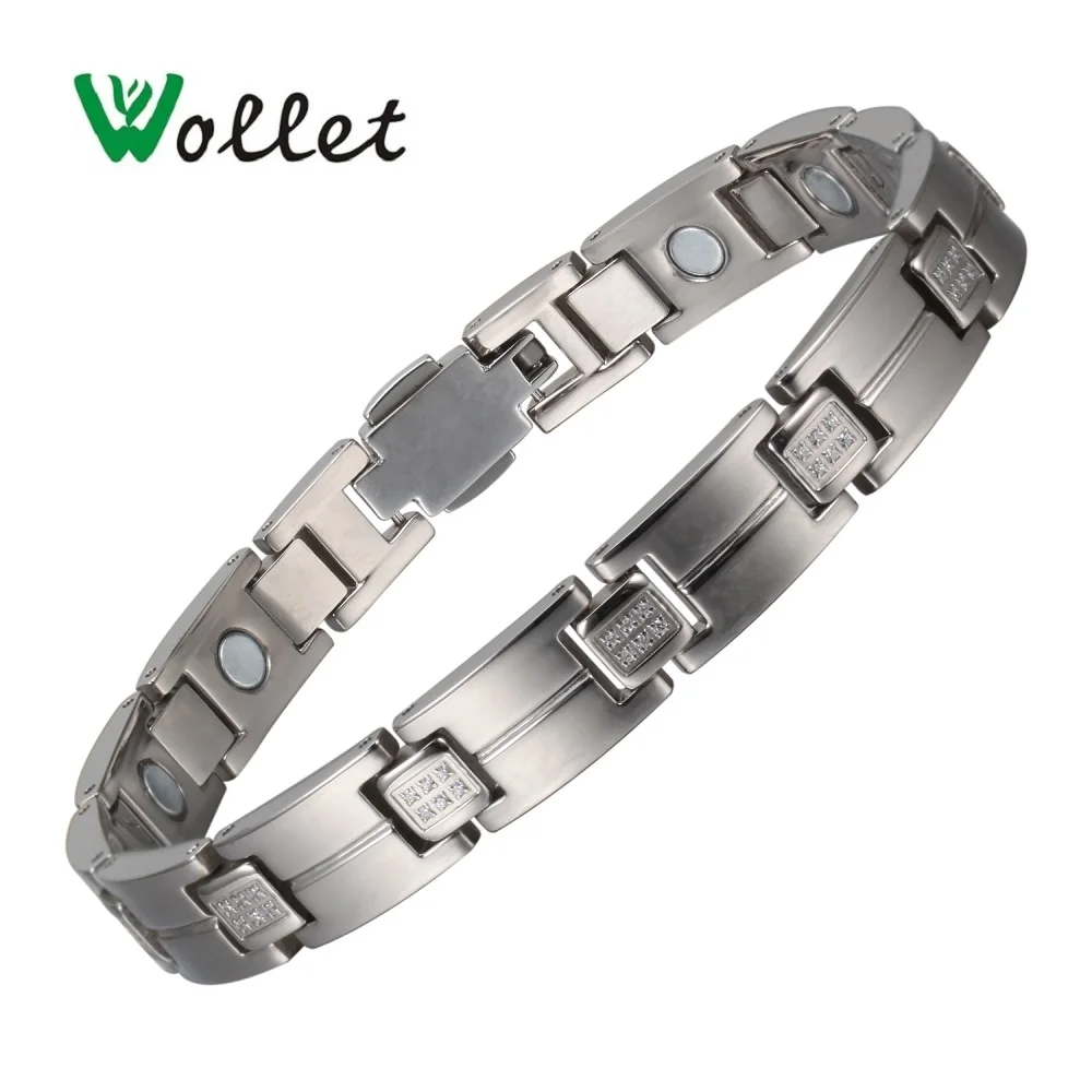 Wollet Jewelry Magnetic Therapy CZ Stone Titanium Bracelet Bangle for Women Silver Color Health Care Healing Energy All Magnets
Wollet Jewelry Magnetic Therapy CZ Stone Titanium Bracelet Bangle for Women Silver Color Health Care Healing Energy All Magnets