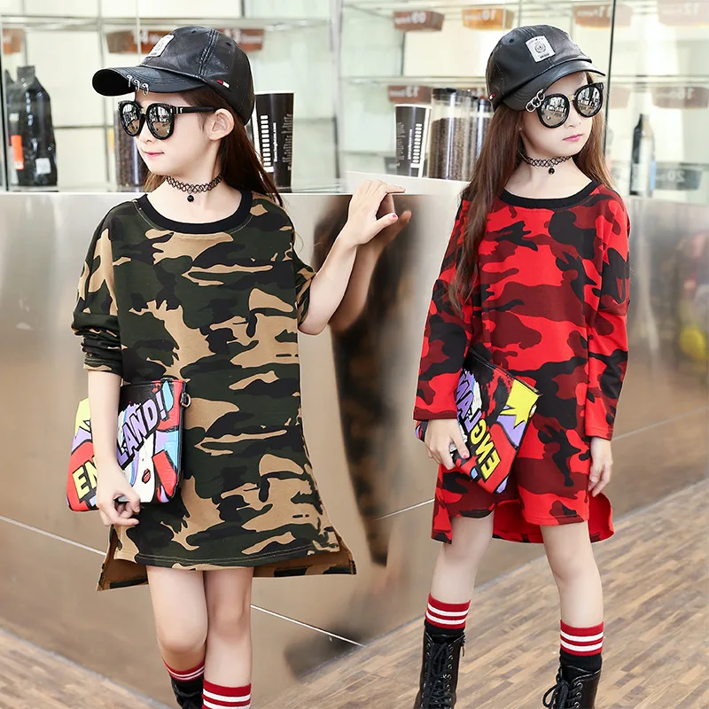 new kids camouflage dresses for girls 4-14 years young girl long sleeve casual sport Party dress Children's Cotton tracksuits
new kids camouflage dresses for girls 4-14 years young girl long sleeve casual sport Party dress Children's Cotton tracksuits