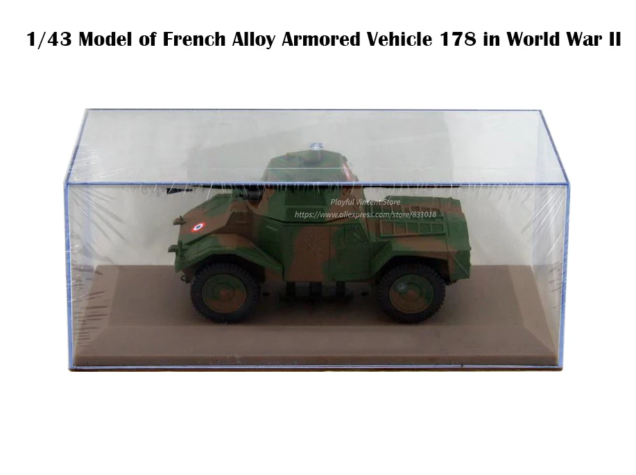 Rare 1/43 модель бронемашины из французского сплава 178 во время Второй мировой войны, модель коллекции сплава
Rare 1/43 модель бронемашины из французского сплава 178 во время Второй мировой войны, модель коллекции сплава