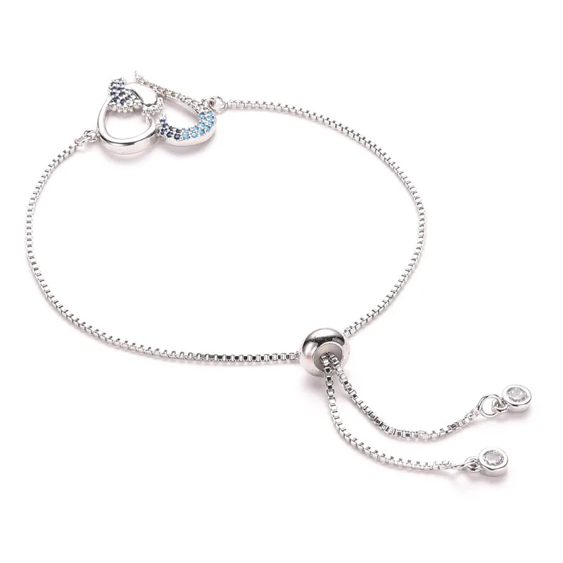 Rhinestone Cubic Zirconia Bracelet Baby Footprint Heart Charm Bracelet for Women Mum Adjustable MBR180157 
Rhinestone Cubic Zirconia Bracelet Baby Footprint Heart Charm Bracelet for Women Mum Adjustable MBR180157