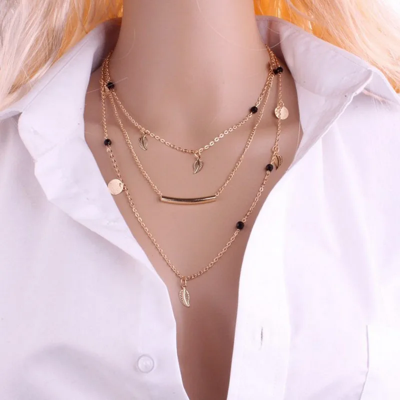 Fashion Big Long Round leaf Necklace Women Jewelery Pendant Women's Layered leaves Necklaces Charm Gilded Chain choker D1235
Fashion Big Long Round leaf Necklace Women Jewelery Pendant Women's Layered leaves Necklaces Charm Gilded Chain choker D1235