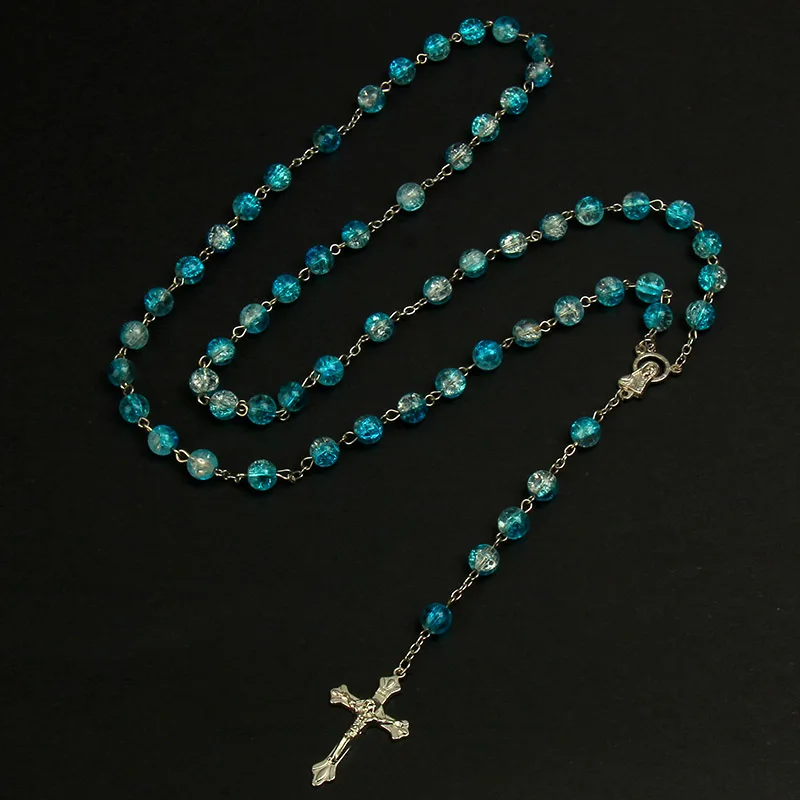 8mm Fashion Handmade Round Crystal Beads Catholic Rosary Quality Cross Bead Necklace with Cross Religious Pendant
8mm Fashion Handmade Round Crystal Beads Catholic Rosary Quality Cross Bead Necklace with Cross Religious Pendant