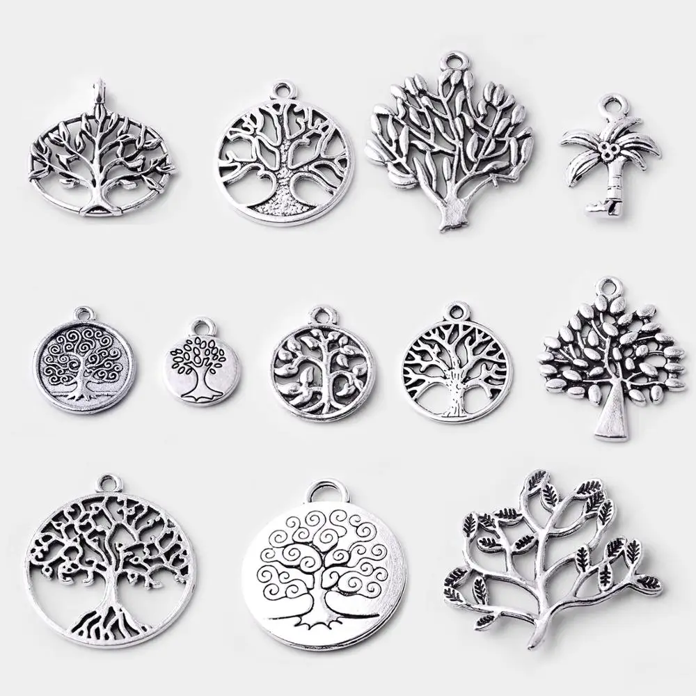 12pcs/set Antique Silver Color Lucky Tree Charms Pendant Vintage Life of Tree Charms for Jewelry Making DIY Necklace Bracelet
12pcs/set Antique Silver Color Lucky Tree Charms Pendant Vintage Life of Tree Charms for Jewelry Making DIY Necklace Bracelet