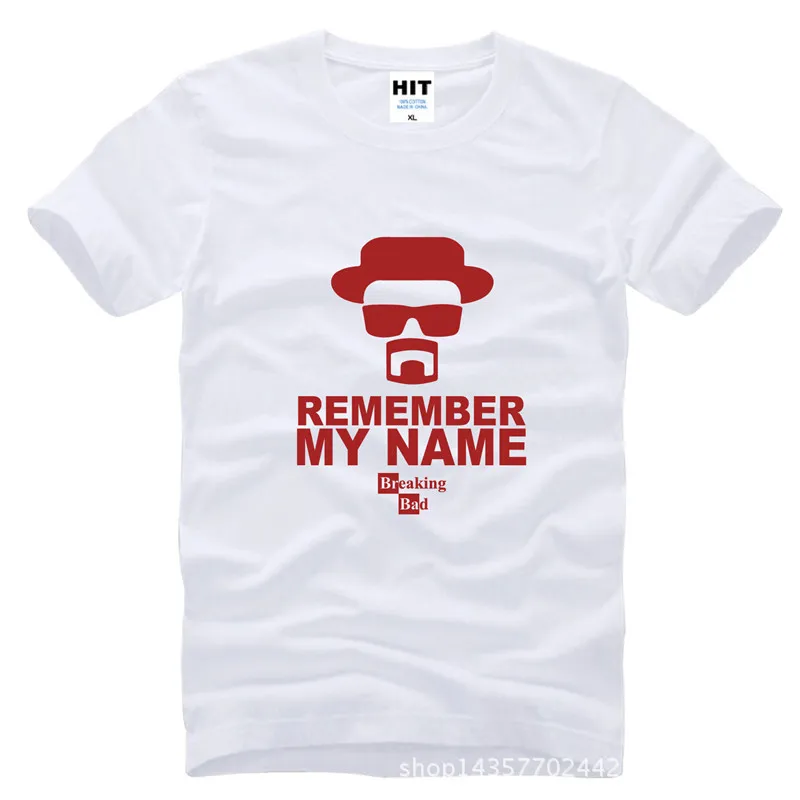 Breaking Bad Heisenberg Walter Remember My Name Printed Mens Men T Shirt Tshirt 2015 O Neck Cotton T-shirt Tee Camisetas Hombre
Breaking Bad Heisenberg Walter Remember My Name Printed Mens Men T Shirt Tshirt 2015 O Neck Cotton T-shirt Tee Camisetas Hombre