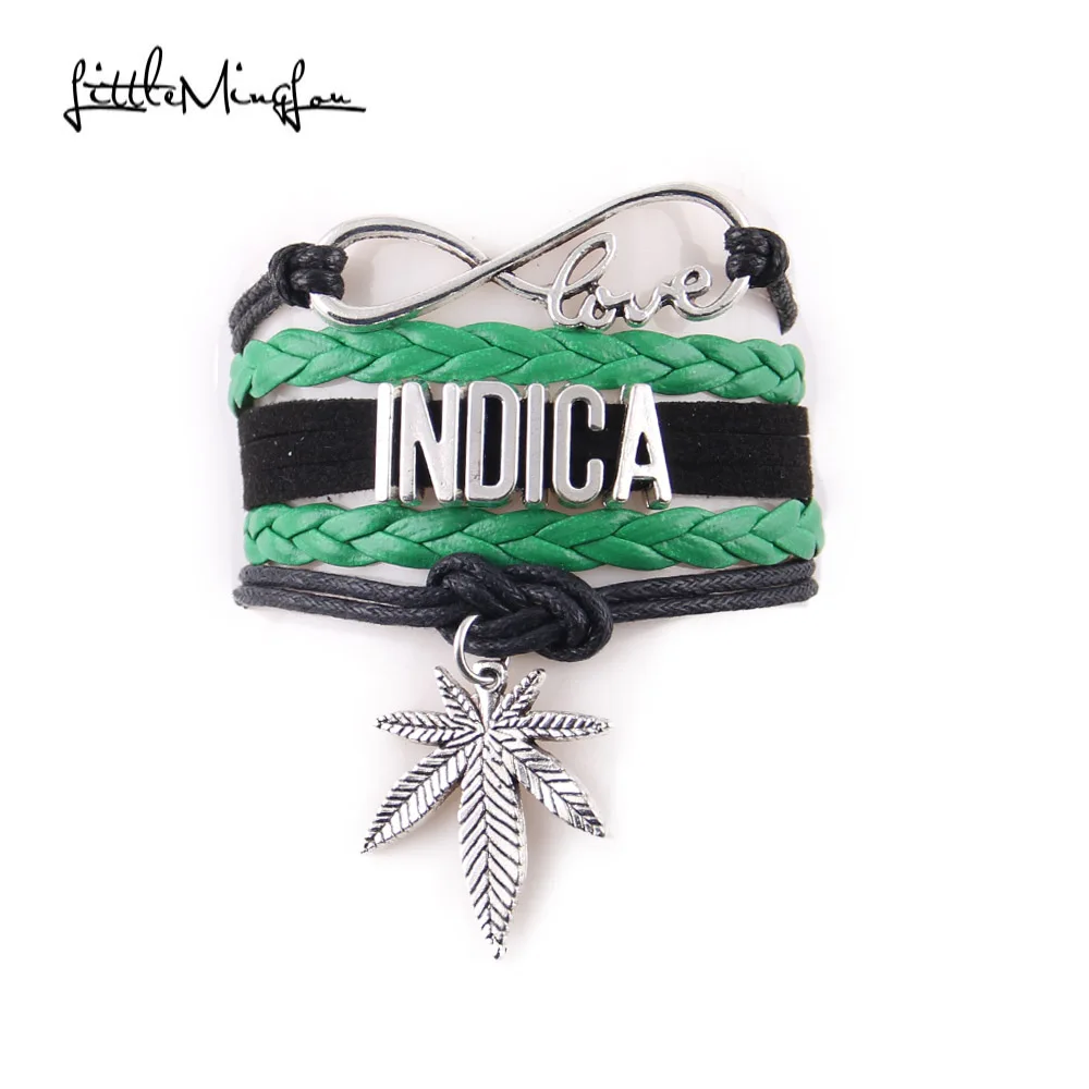 Little MingLou 5 colors Infinity love Indica Bracelet Leaf Charm Awareness leather men bracelets & bangles for Women jewelry
Little MingLou 5 colors Infinity love Indica Bracelet Leaf Charm Awareness leather men bracelets & bangles for Women jewelry