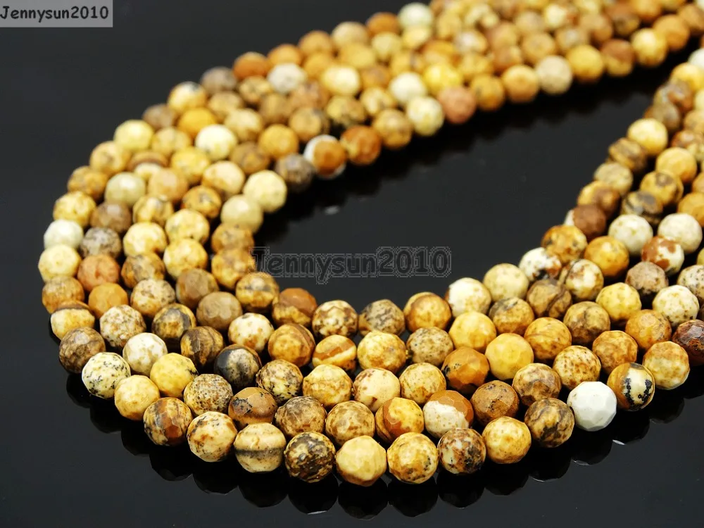 Natural Picture Gems Stones 4mm Faceted Round Spacer Loose Beads 15'' Strand for Jewelry Making Crafts 5 Strands/Pack
Natural Picture Gems Stones 4mm Faceted Round Spacer Loose Beads 15'' Strand for Jewelry Making Crafts 5 Strands/Pack