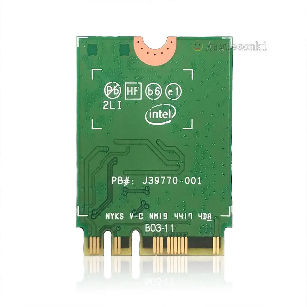Wireless-AC 9260NGW NGFF Dual Band 802.11ac 1.73Gbps WiFi + Bluetooth 5.0 2.4Ghz/5Ghz Intel card
Wireless-AC 9260NGW NGFF Dual Band 802.11ac 1.73Gbps WiFi + Bluetooth 5.0 2.4Ghz/5Ghz Intel card