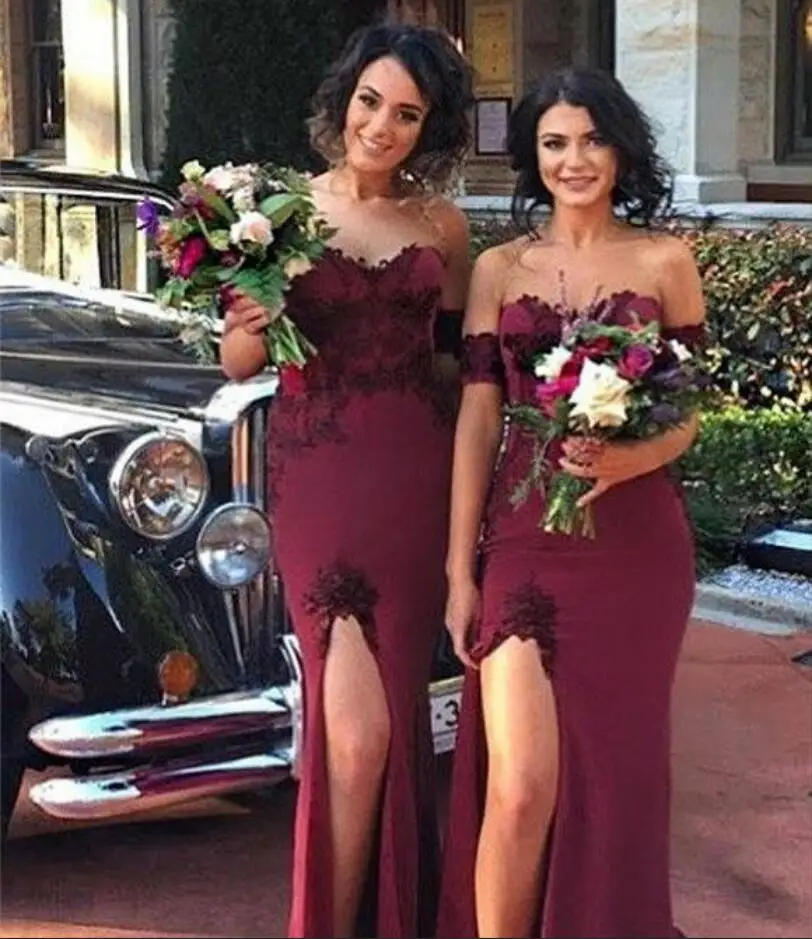 Purple Cheap Bridesmaid Dresses Under 50 Off the Shoulder Mermaid Slit Appliques Beads Long Wedding Party Dresses For Women-in B
Purple Cheap Bridesmaid Dresses Under 50 Off the Shoulder Mermaid Slit Appliques Beads Long Wedding Party Dresses For Women-in B