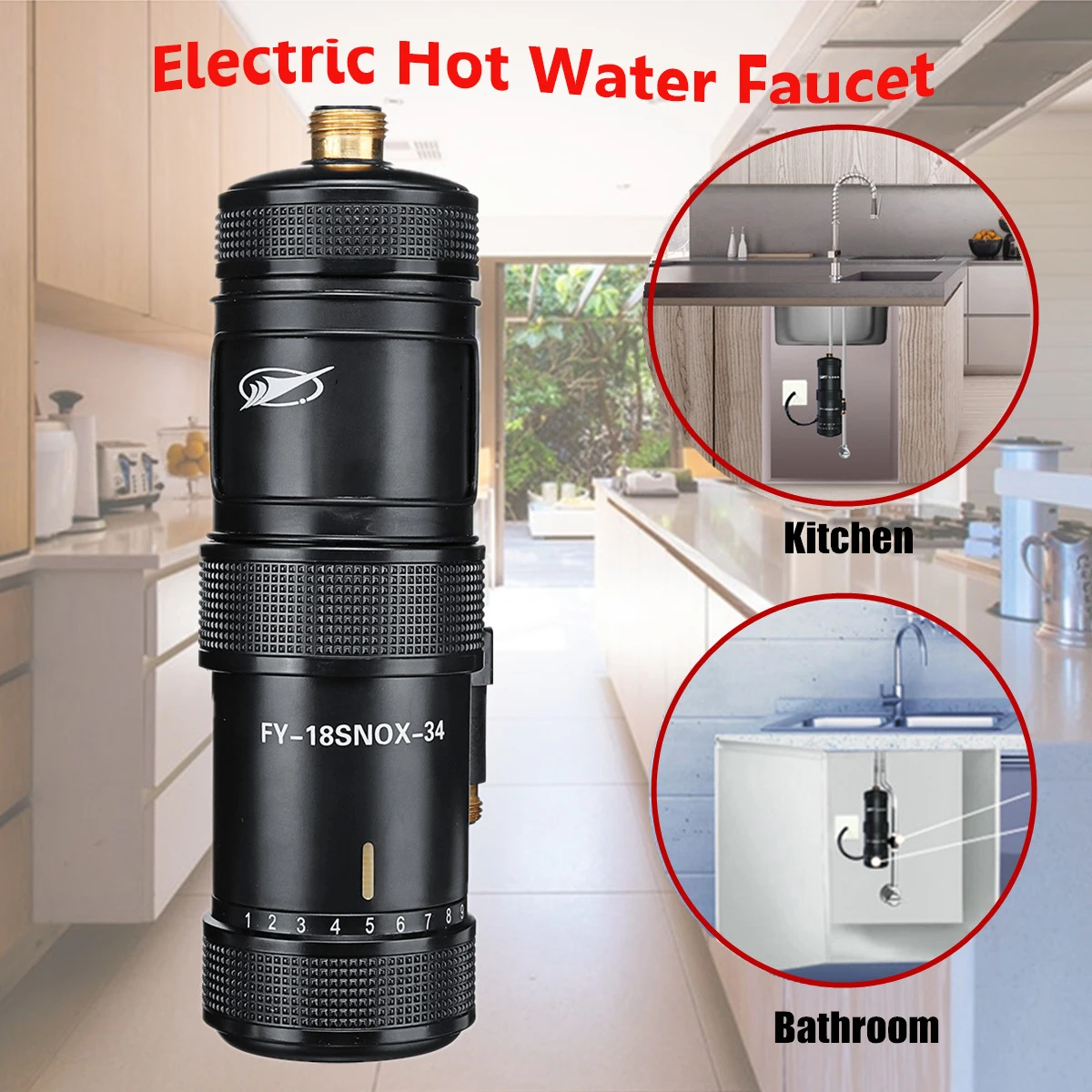 220V 3400W Instant Heating Electric Hot Kitchen Electric Faucet Water Heater Hot Water System Shower Tap Bathroom kitchen
220V 3400W Instant Heating Electric Hot Kitchen Electric Faucet Water Heater Hot Water System Shower Tap Bathroom kitchen