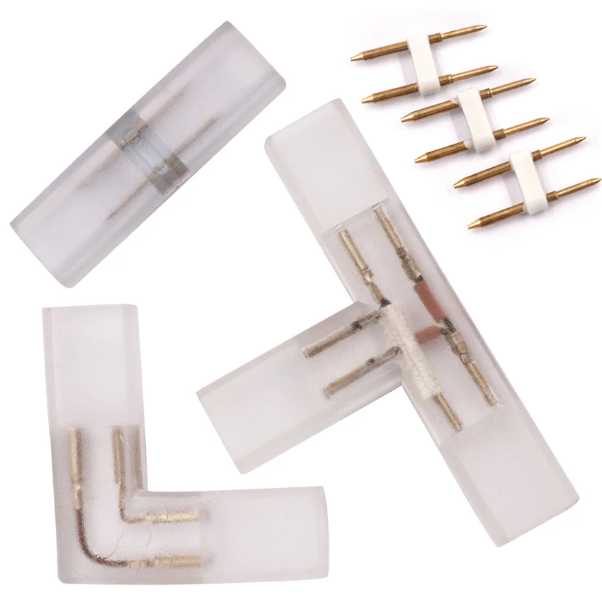 2-pin I L T-angle connecting lamp with special intermediate copper pin plug for 110V 220V LED strip with 5050 3014 2835 monochro
2-pin I L T-angle connecting lamp with special intermediate copper pin plug for 110V 220V LED strip with 5050 3014 2835 monochro