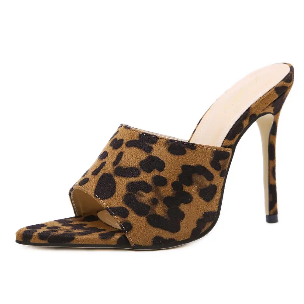 Summer Shallow Women Leopard Mules High Heels Pointed Toe Sexy Women Slides Thin High Female Outdoor Ladies Slippers
Summer Shallow Women Leopard Mules High Heels Pointed Toe Sexy Women Slides Thin High Female Outdoor Ladies Slippers
