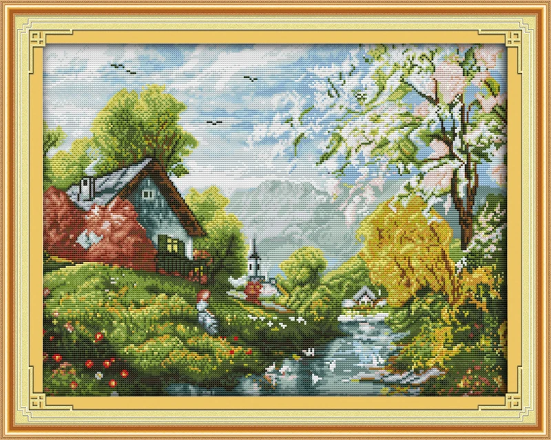 Beautiful river and sky cross stitch kit 18ct 14ct 11ct count printed canvas stitching embroidery DIY handmade needlework
Beautiful river and sky cross stitch kit 18ct 14ct 11ct count printed canvas stitching embroidery DIY handmade needlework