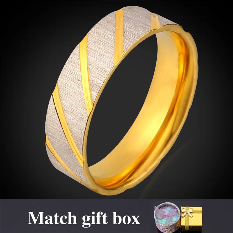 New Two-Tone Gold Color 316L Stainless Steel Mens Rings Wholesale 6MM Circle Engagement Ring Men's Jewelry With Gift Box GR1725
New Two-Tone Gold Color 316L Stainless Steel Mens Rings Wholesale 6MM Circle Engagement Ring Men's Jewelry With Gift Box GR1725