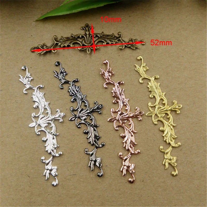 50Pcs 7 Colors 10*52MM Filigree Flower Charms Europe Style Wholesale Brass Material Vintage Pendant Charms DIY Jewelry findings
50Pcs 7 Colors 10*52MM Filigree Flower Charms Europe Style Wholesale Brass Material Vintage Pendant Charms DIY Jewelry findings