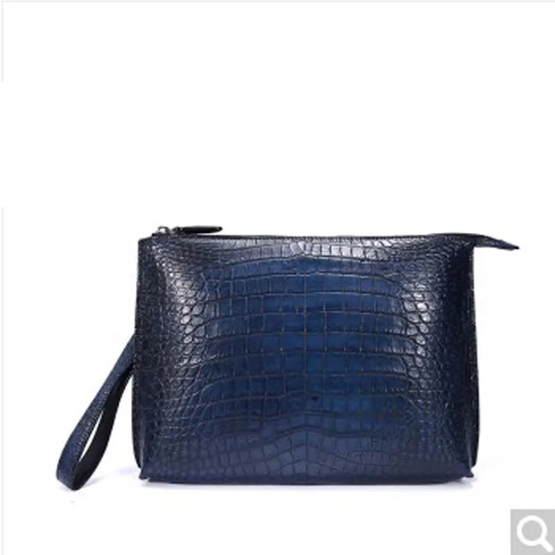 

weitasi New real crocodile leather bag man crocodile bag square envelope no stitching new men clutch bag