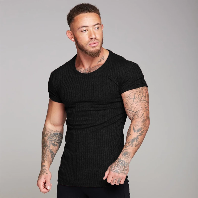 New Sport Running T Shirt Men Gym Fitness Knitwear Short Sleeve T-shirt Elastic Sportswear Sweater Workout Training Tshirt
New Sport Running T Shirt Men Gym Fitness Knitwear Short Sleeve T-shirt Elastic Sportswear Sweater Workout Training Tshirt