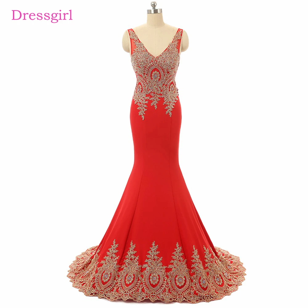 Red Evening Dresses Mermaid V-neck Chiffon Appliques Beaded Backless Elegant Long Evening Gown Prom Dress Robe De Soiree
Red Evening Dresses Mermaid V-neck Chiffon Appliques Beaded Backless Elegant Long Evening Gown Prom Dress Robe De Soiree