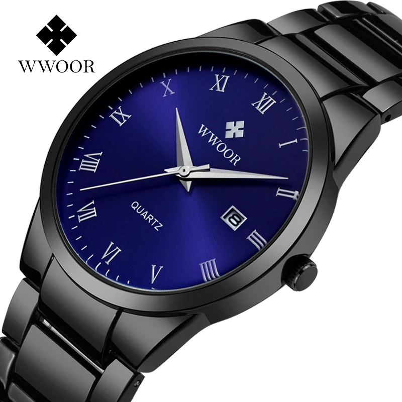 WWOOR Mens Watches Top Brand Luxury Men fashion Quartz Watch Blue Dial Black Steel Watches for watch male relogio masculino
WWOOR Mens Watches Top Brand Luxury Men fashion Quartz Watch Blue Dial Black Steel Watches for watch male relogio masculino