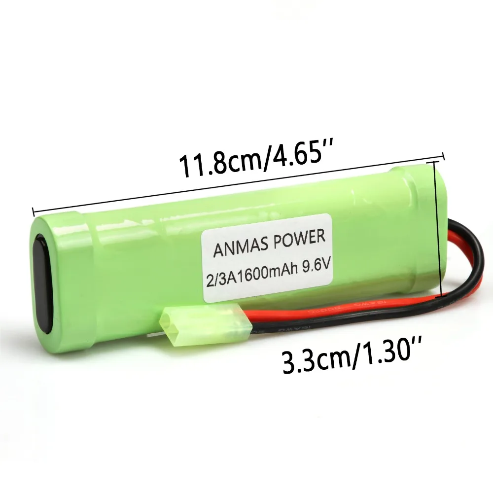 Anmas Power 1Piece 9.6V 1600mAh Stick/Flat Pack Mini NiMH 2/3A Toy Car Rechargeable Battery Pack
Anmas Power 1Piece 9.6V 1600mAh Stick/Flat Pack Mini NiMH 2/3A Toy Car Rechargeable Battery Pack