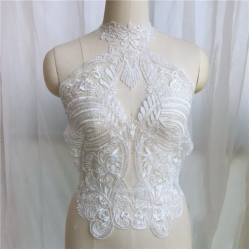 GLace luxury lace Handmade Beads 3D Wedding Dress Applique DIY Ivory White Lace Collar Lace Fabric Patch TX1085
GLace luxury lace Handmade Beads 3D Wedding Dress Applique DIY Ivory White Lace Collar Lace Fabric Patch TX1085