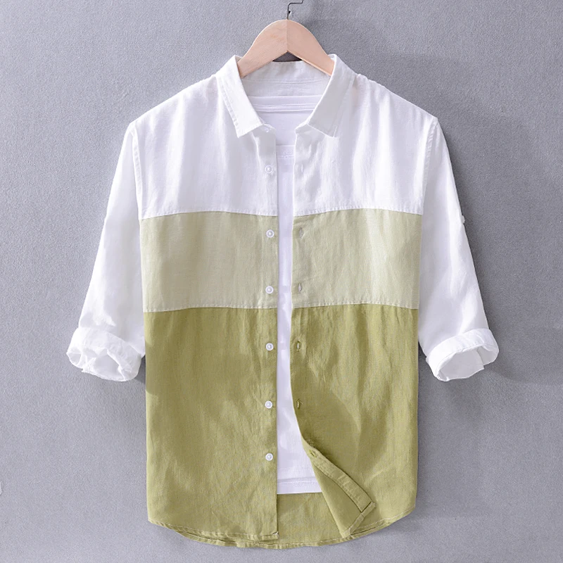 Designer Italy style brand shirts men summer green color matching fashion shirt mens tops casual shirt male camisa chemise
Designer Italy style brand shirts men summer green color matching fashion shirt mens tops casual shirt male camisa chemise