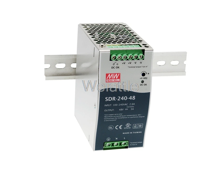 MEAN WELL оригинальный SDR-240-48 48В 5А meanwell SDR-240 48В 240ВТ с одним выходом промышленный din-рейка с функцией PFC
MEAN WELL оригинальный SDR-240-48 48В 5А meanwell SDR-240 48В 240ВТ с одним выходом промышленный din-рейка с функцией PFC