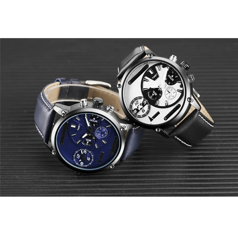 Keller & Weber Cool Men Watches Dual Display Time Zone Stainless Steel Quartz Wrist Watch Gift Genuine Leather Bracelet Gift
Keller & Weber Cool Men Watches Dual Display Time Zone Stainless Steel Quartz Wrist Watch Gift Genuine Leather Bracelet Gift