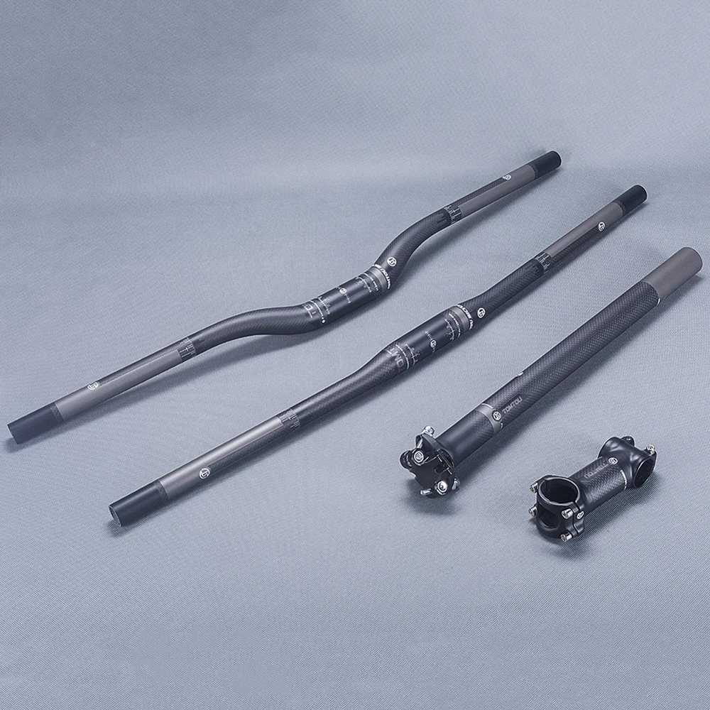 TOMTOU Full 3k Carbon Mountain Bike Handlebar Sets Bicycle Handlebar Stem Seatpost For Cycling MTB Bicycle Parts 520g - TG7T28
TOMTOU Full 3k Carbon Mountain Bike Handlebar Sets Bicycle Handlebar Stem Seatpost For Cycling MTB Bicycle Parts 520g - TG7T28