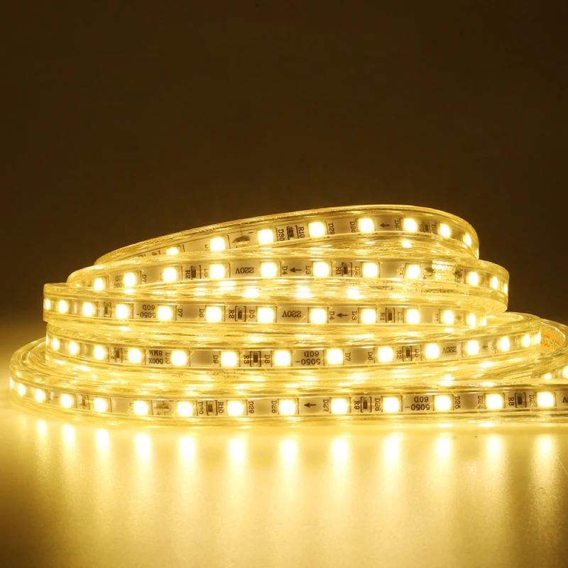 220В 240В светодиодный светильник 220 SMD 60 s на метр 1 м 2 3 4 5 10 15 20 50 IP65 уличный