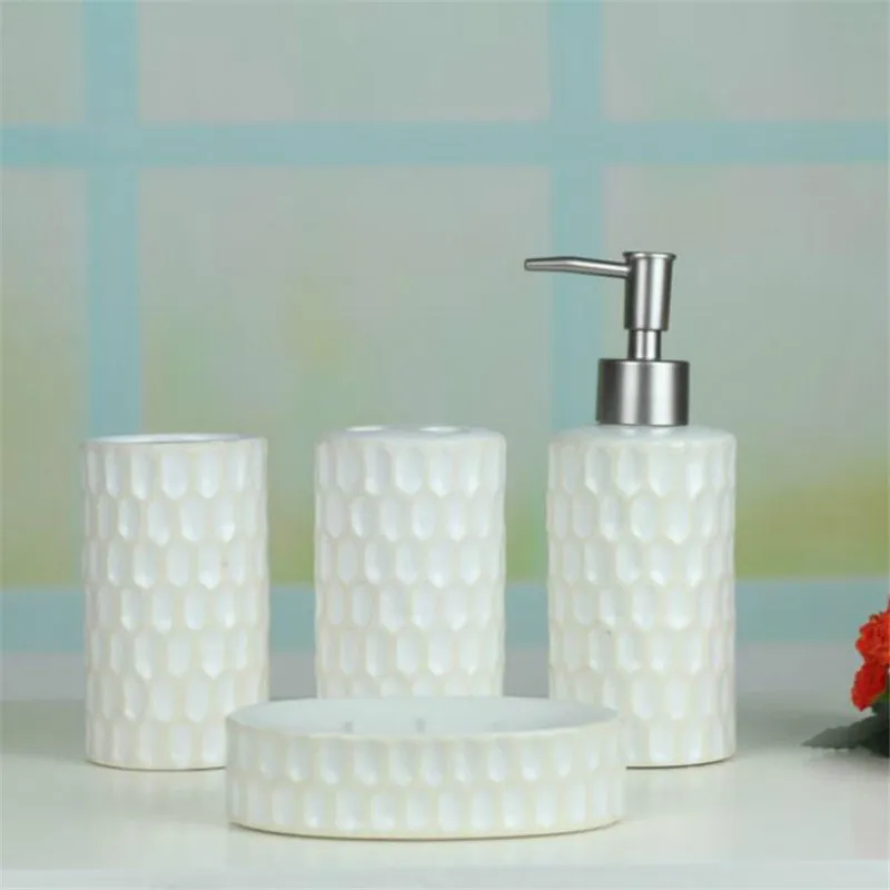 European Ceramic Bathroom Set Accessories Bath Kit 4PCS/Set Simple White Color Toothpaste Holder Dispenser
European Ceramic Bathroom Set Accessories Bath Kit 4PCS/Set Simple White Color Toothpaste Holder Dispenser