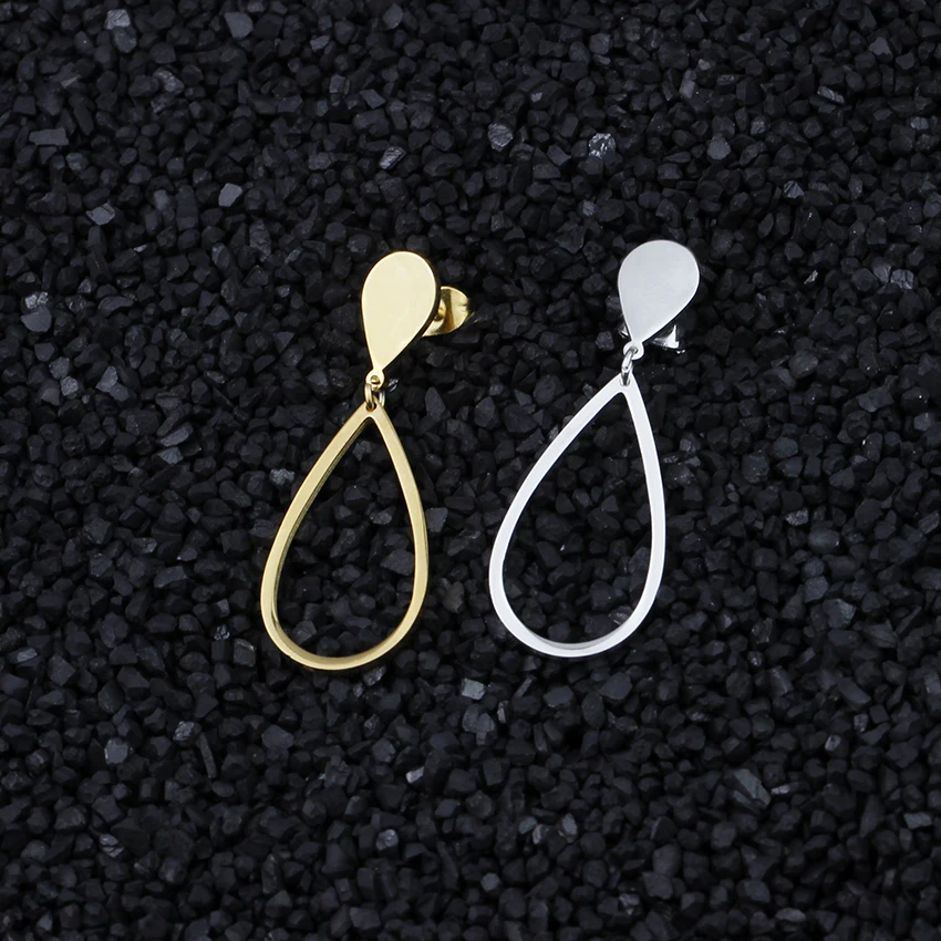 Wholesale 10pair/lot Gold Color Water Drop Earrings For Women Elegant Jewelry Stainless Steel Teardrop Raindrop Aretes Sieraden 
Wholesale 10pair/lot Gold Color Water Drop Earrings For Women Elegant Jewelry Stainless Steel Teardrop Raindrop Aretes Sieraden