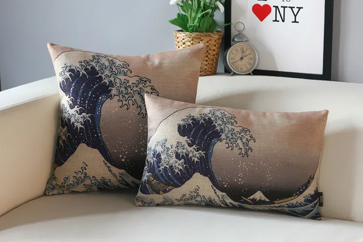 Ukiyoe pillow cover, Japanese ukiyoe Fujiyama Sea wave cartoon throw pillow case pillowcase wholesale
Ukiyoe pillow cover, Japanese ukiyoe Fujiyama Sea wave cartoon throw pillow case pillowcase wholesale