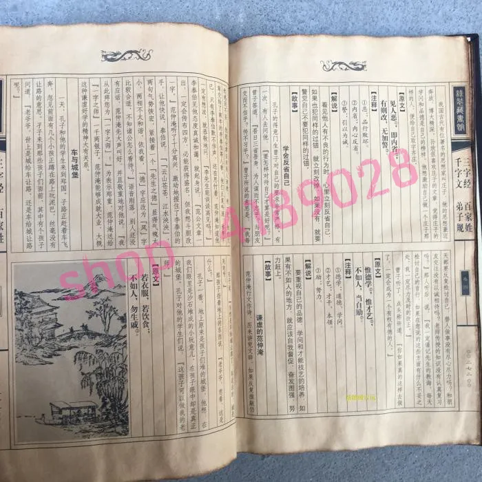 Hardcover ancient books (three character Scripture / disciple rule / thousand word / surname)4books
Hardcover ancient books (three character Scripture / disciple rule / thousand word / surname)4books