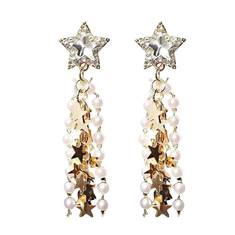Trendy Elegant Long Earrings For Women Ear Accessories Personality Bling Star Sequins Dangle Earrings Fashion Brinco
Trendy Elegant Long Earrings For Women Ear Accessories Personality Bling Star Sequins Dangle Earrings Fashion Brinco